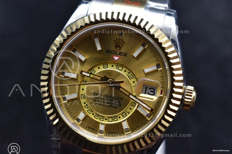 Dial Skydweller Edition YG Bracelet A23J 1120 YG YG SS Durable SS on Noob Best 0322